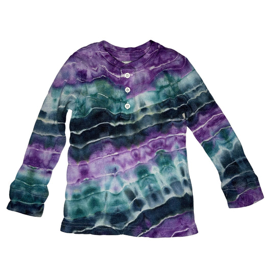 OOAK | Mermaid Geode Waffle Long Sleeve | Size 3T